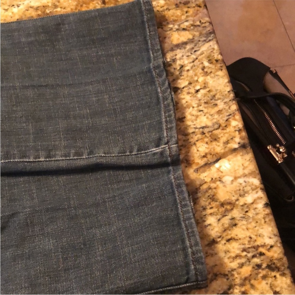 7 For All Mankind Jeans Size 27 Low Rise Bootcut Medium Wash Denim - Picture 5 of 6